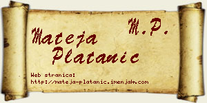 Mateja Platanić vizit kartica